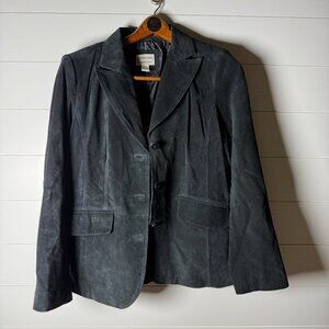 St. John's Bay Black Washable Suede Jacket Size Large